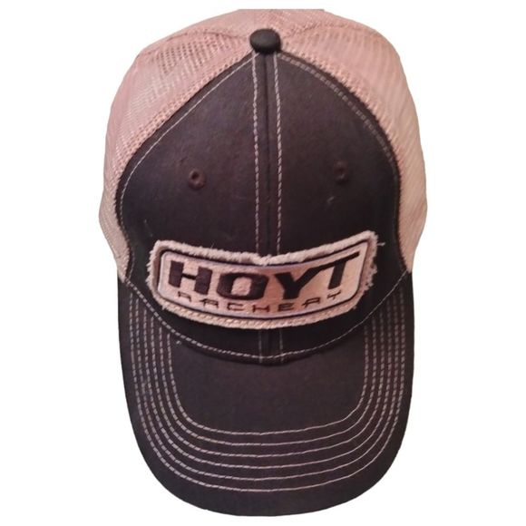 Team Hoyt Archery Other - Team Hoyt Archery Cap Cream and Black Adjustable Velcro